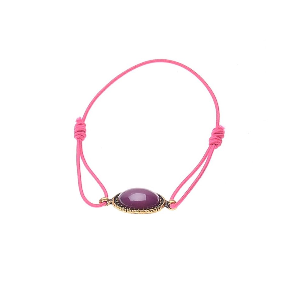 ELASTIC BRACELET METAL RESIN BEADS