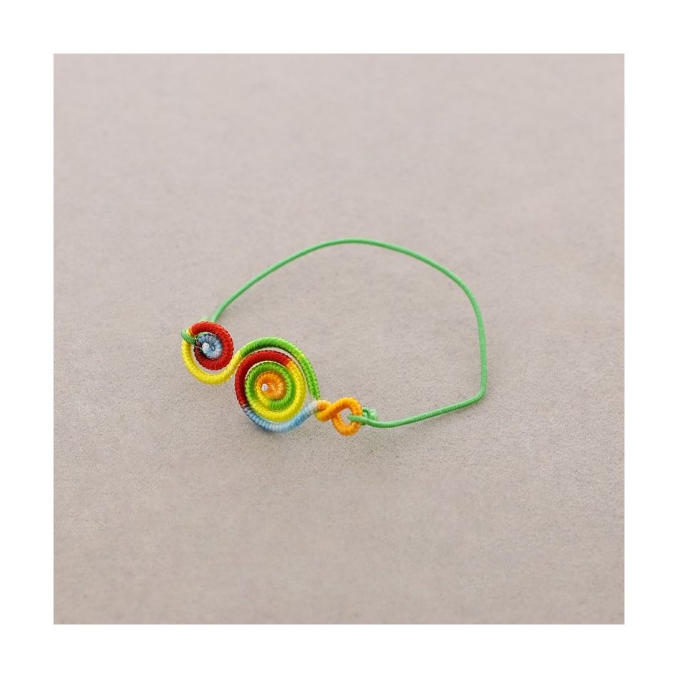 COLORED ELASTIC ETHNIC BRACELET