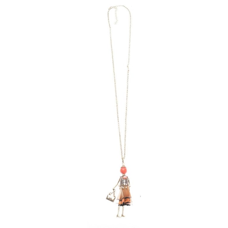 LONG NECKLACE DOLL PENDANT