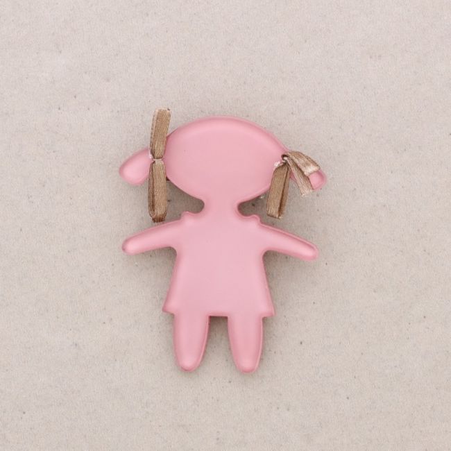 RESIN DOLL BROOCH