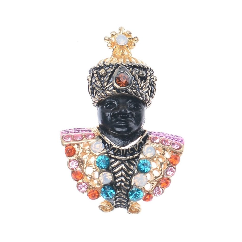 BROCHE CABECITA CRISTALES