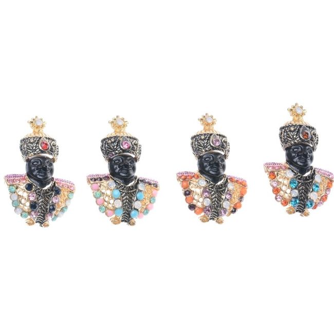 CRYSTAL HEAD BROOCH