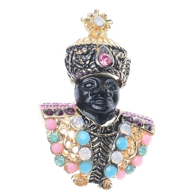 CRYSTAL HEAD BROOCH 2