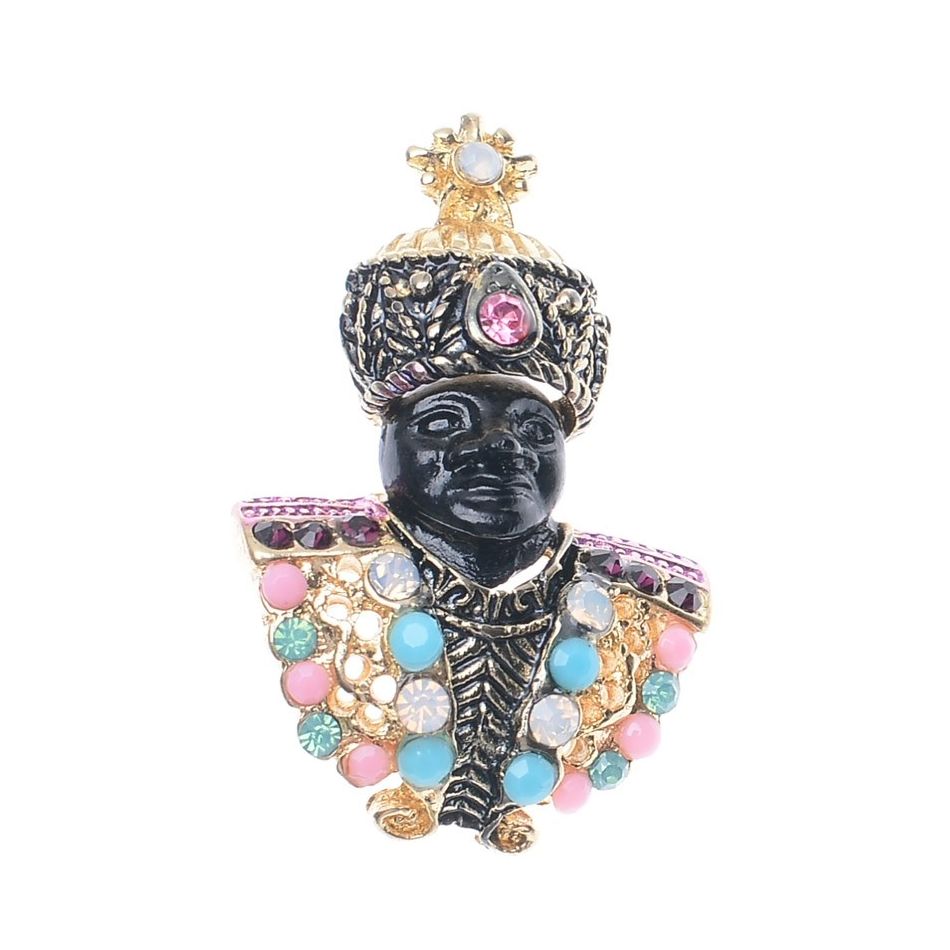 BROCHE CABECITA CRISTALES