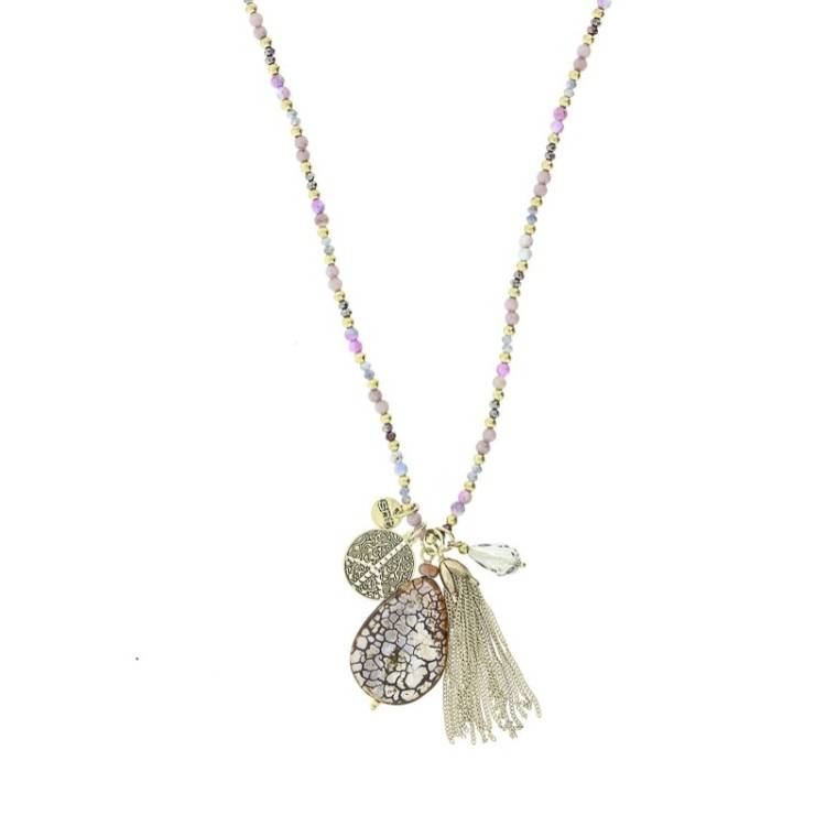 COLLAR LARGO PIEDRAS COLGANTE 2