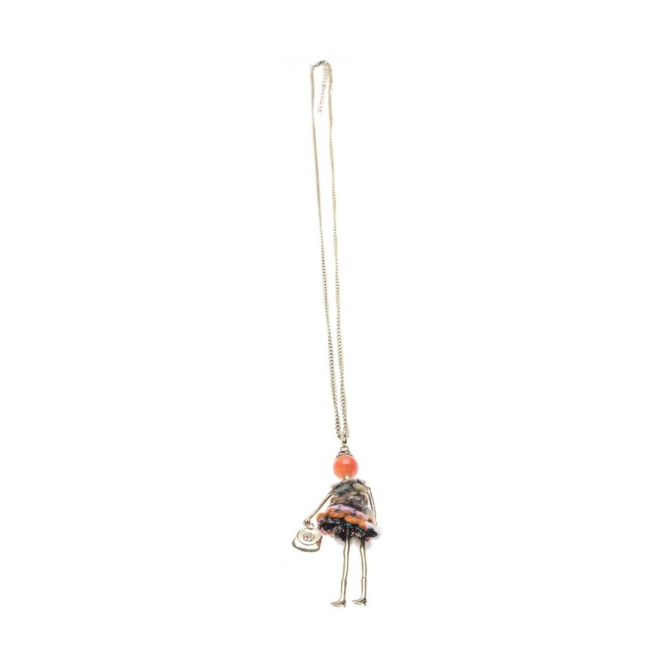 DOLL PENDANT LONG NECKLACE