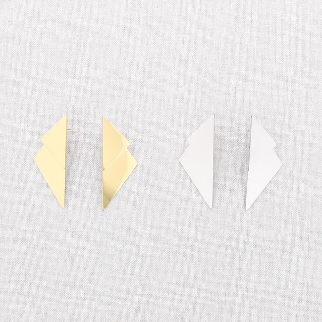 PENDIENTES ACERO PRESIÓN DOBLE TRIANGULO