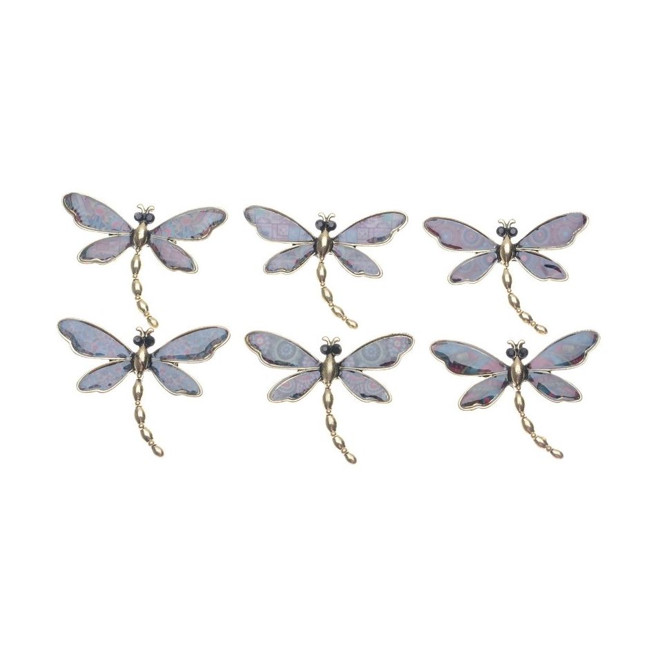 METAL ENAMEL BROOCH