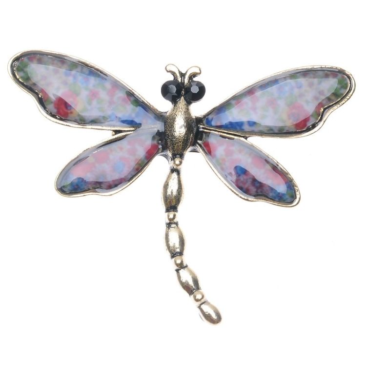 METAL ENAMEL BROOCH