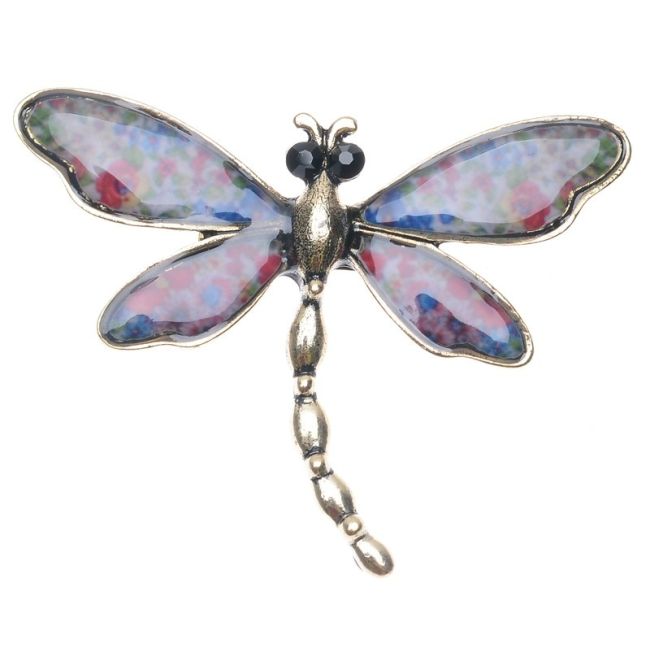 METAL ENAMEL BROOCH