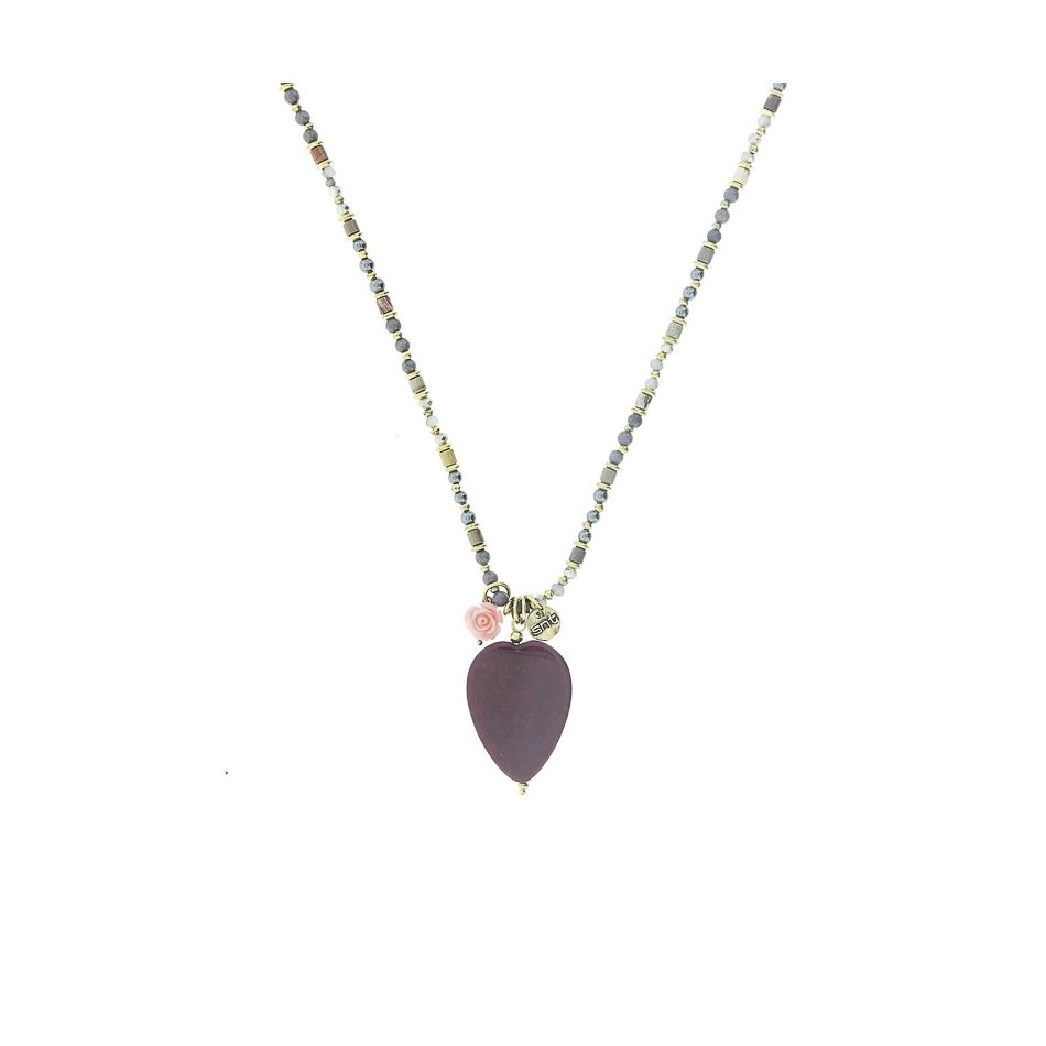 COLLAR LARGO PIEDRAS COLGANTE
