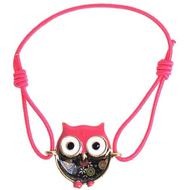 RESIN METAL BEADS ELASTIC BRACELET