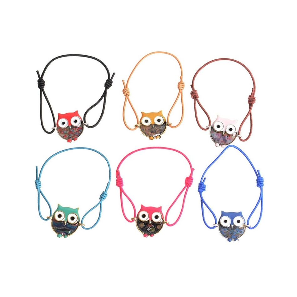PULSERA GOMITA CUENTA METAL RESINA