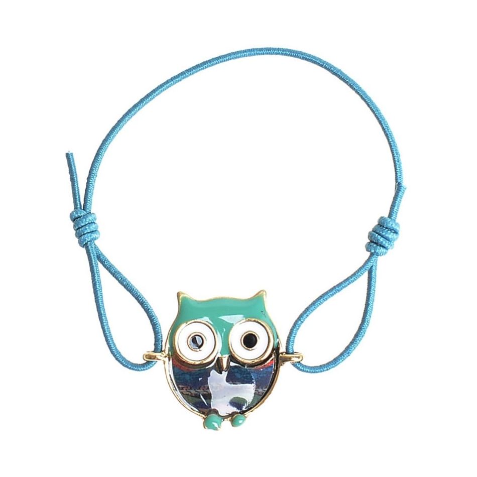 RESIN METAL BEADS ELASTIC BRACELET