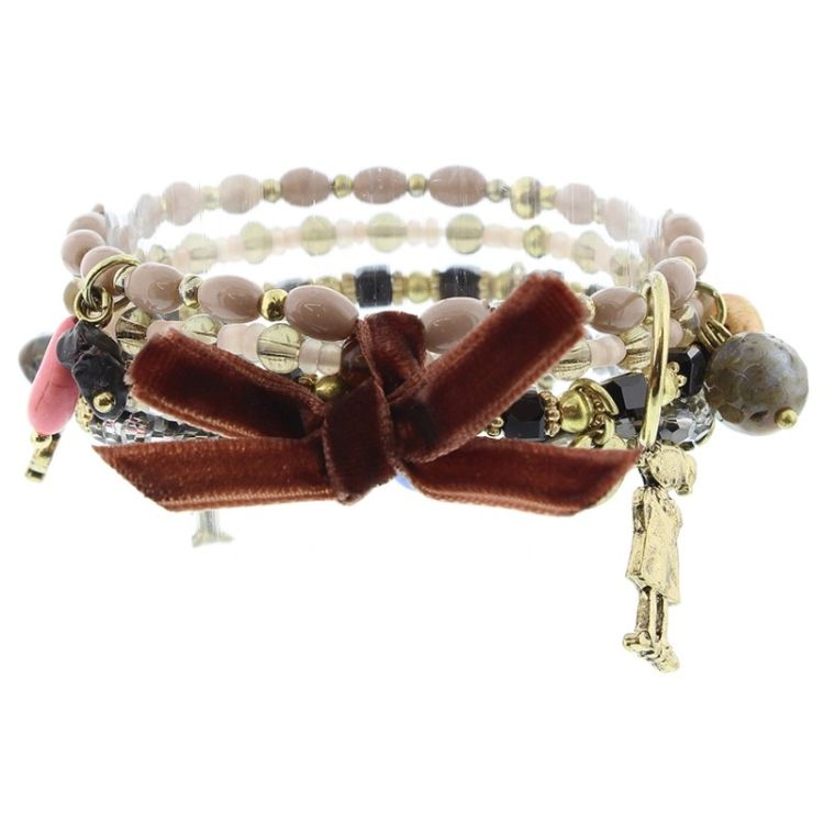 4 STRAPS CRYSTAL STONE BRACELET 2