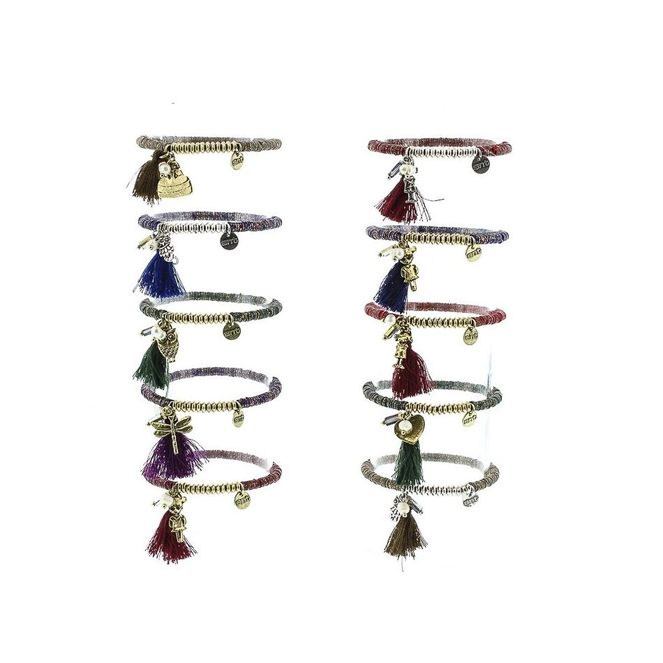 PULSERA CUENTAS METAL FIMO