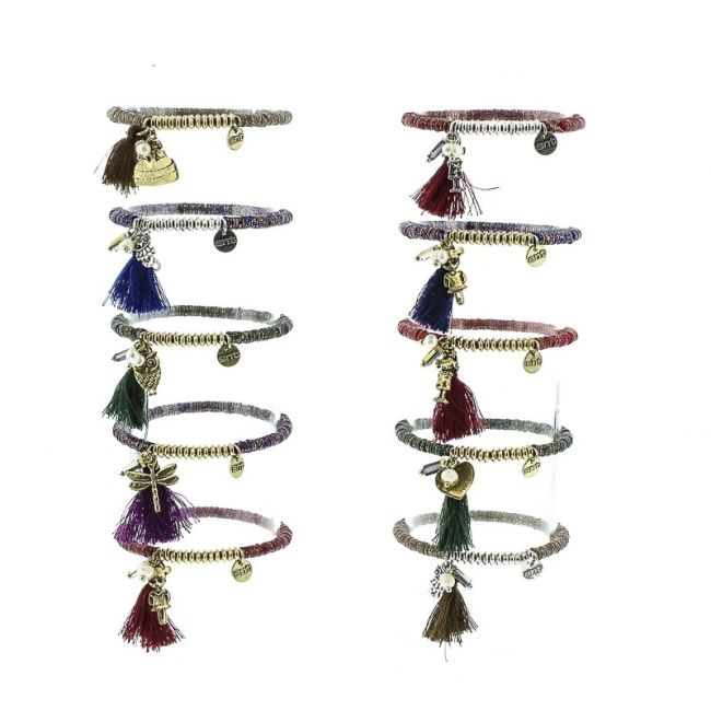 PULSERA CUENTAS METAL FIMO