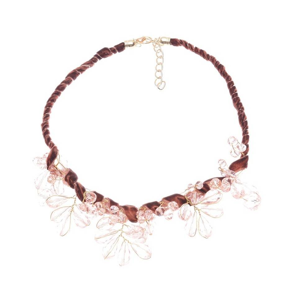 CRYSTAL DROPS SHORT NECKLACE