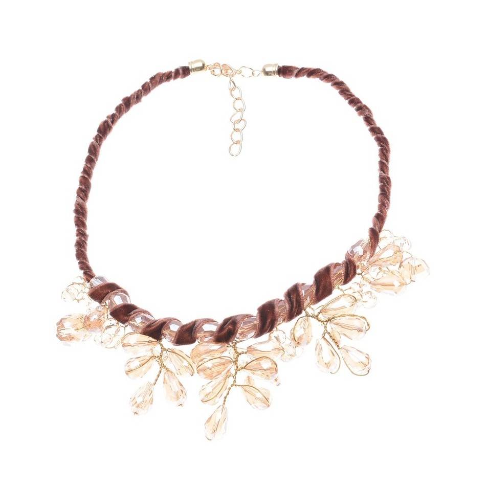 CRYSTAL DROPS SHORT NECKLACE