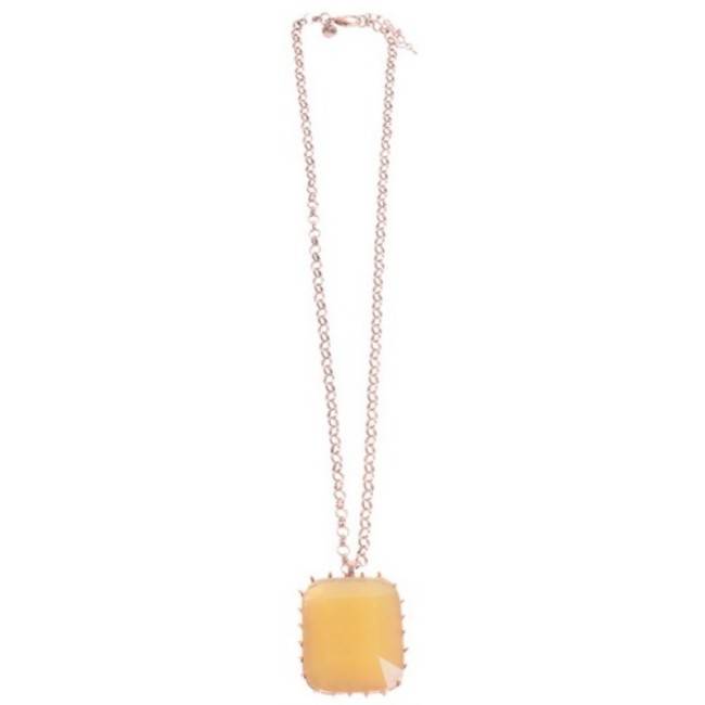 LONG PENDANT NECKLACE METAL RESIN