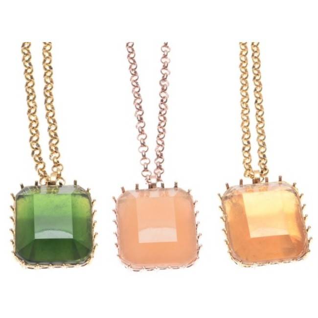 COLLAR LARGO COLG. METAL RESINA