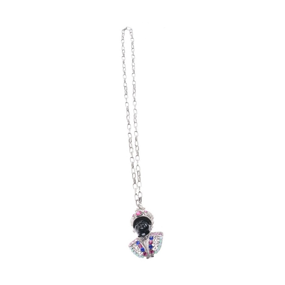 LONG PENDANT NECKLACE CRYSTAL HEAD