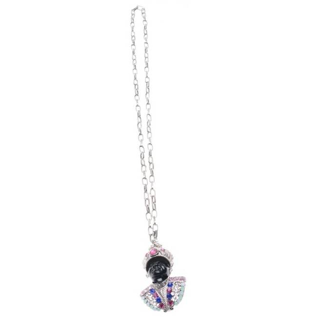 COLLAR LARGO COLG. CABECITA CRISTALES