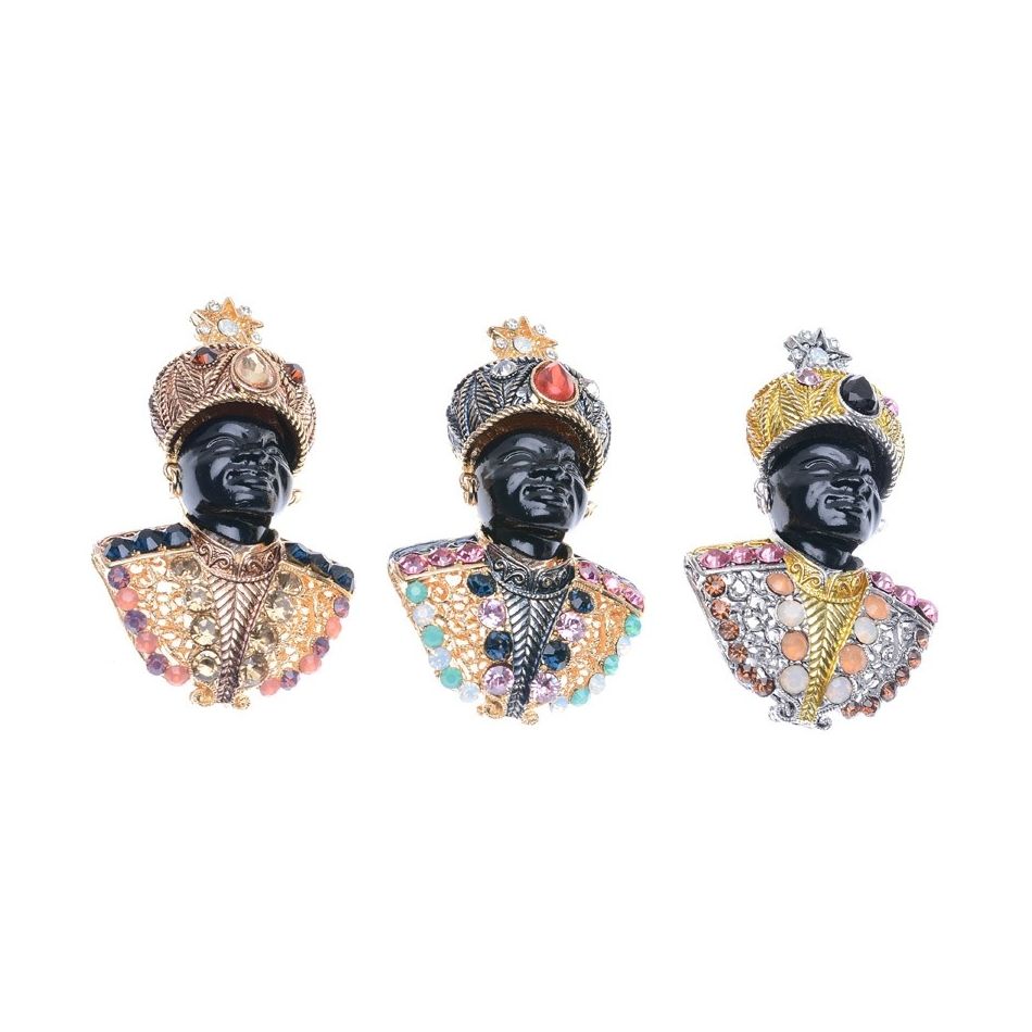 CRYSTAL HEAD BROOCH