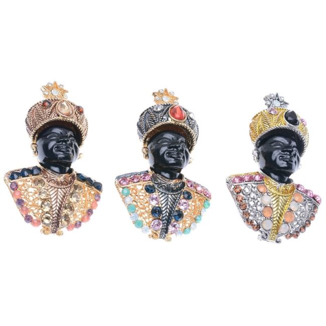 CRYSTAL HEAD BROOCH