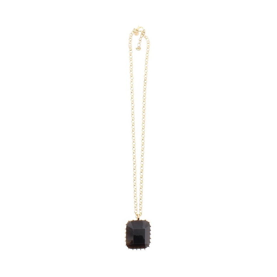 LONG PENDANT NECKLACE METAL RESIN