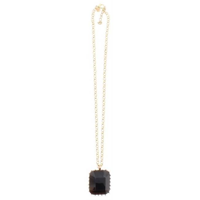 LONG PENDANT NECKLACE METAL RESIN