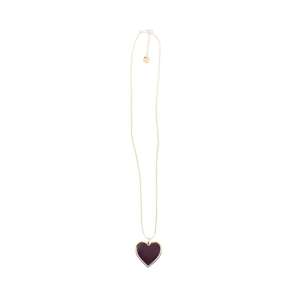 LONG PENDANT NECKLACE METAL RESIN