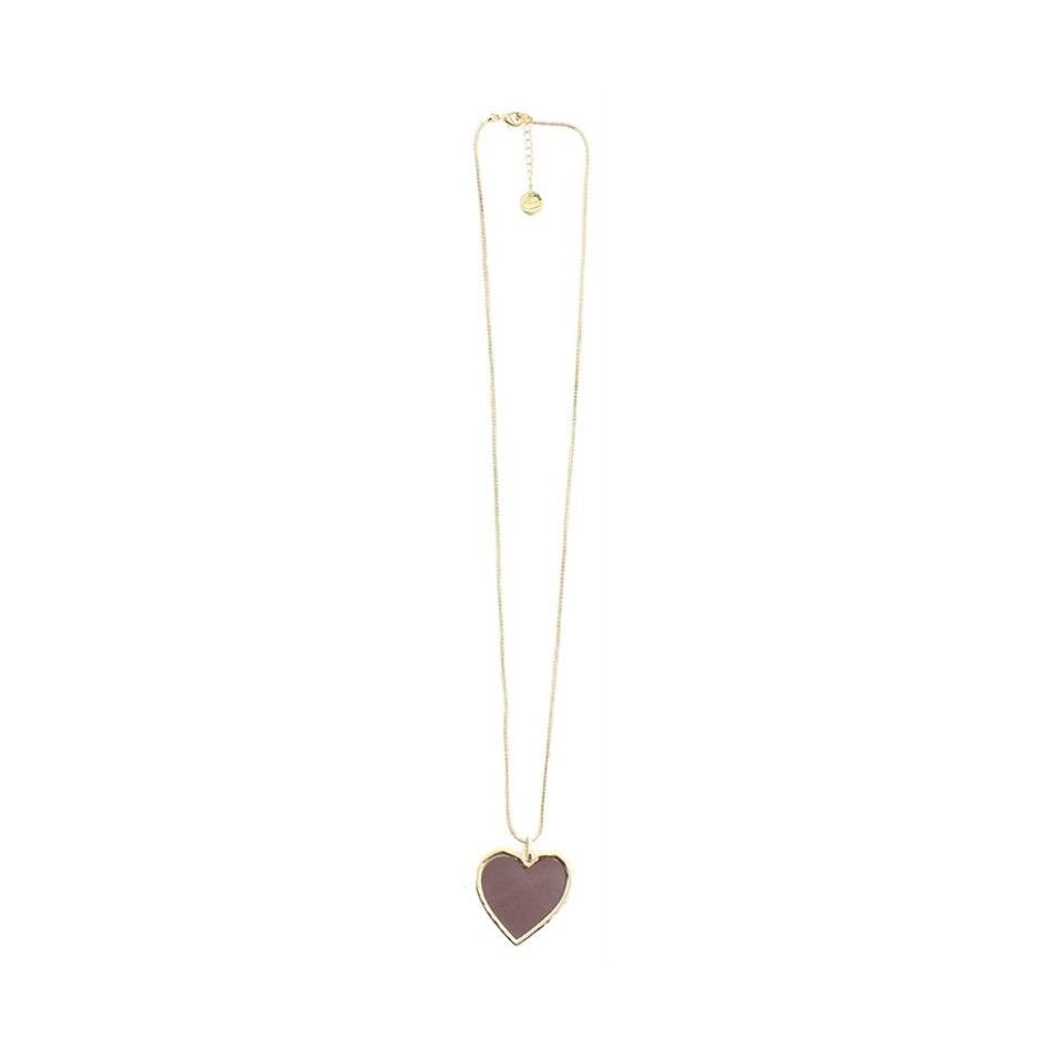 LONG PENDANT NECKLACE METAL RESIN