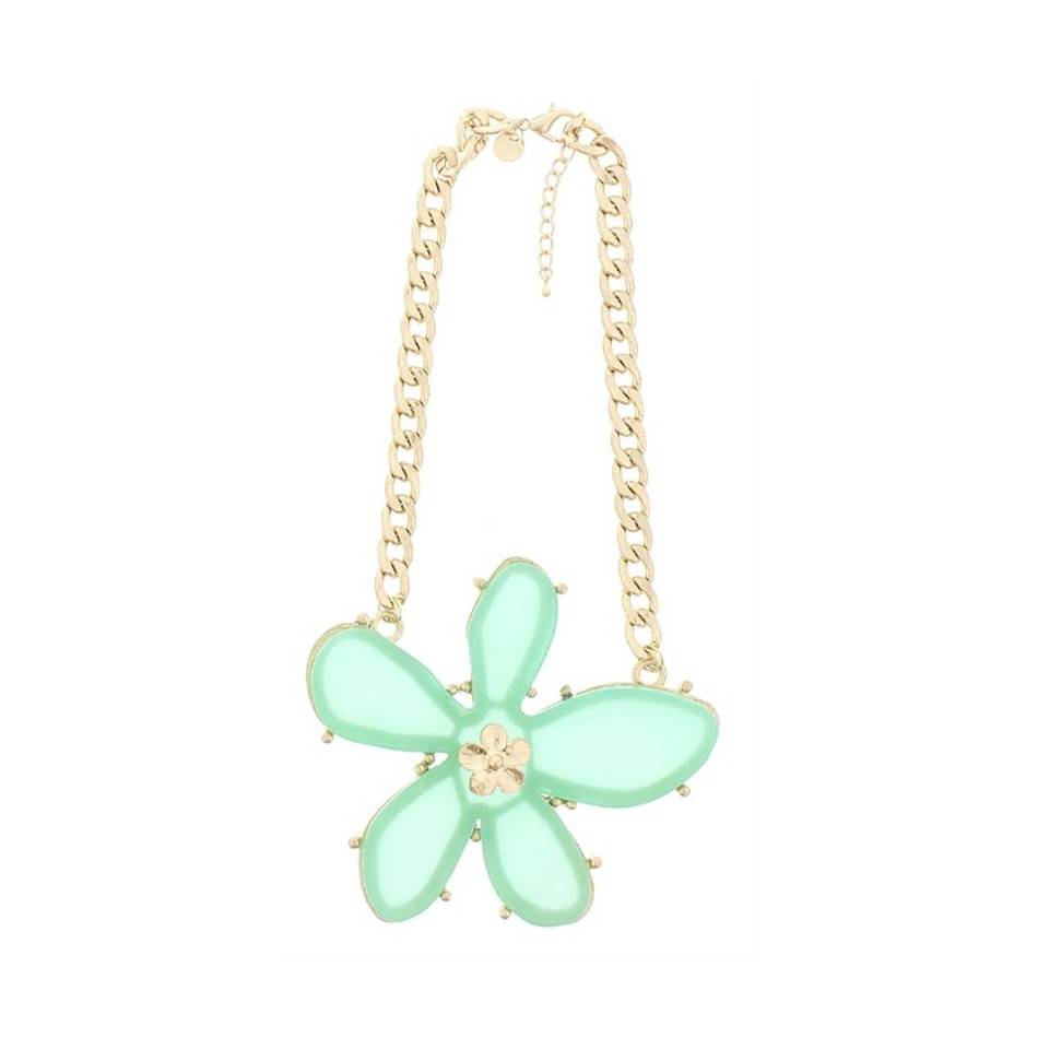 GARGANTILLA FLOR METAL RESINA
