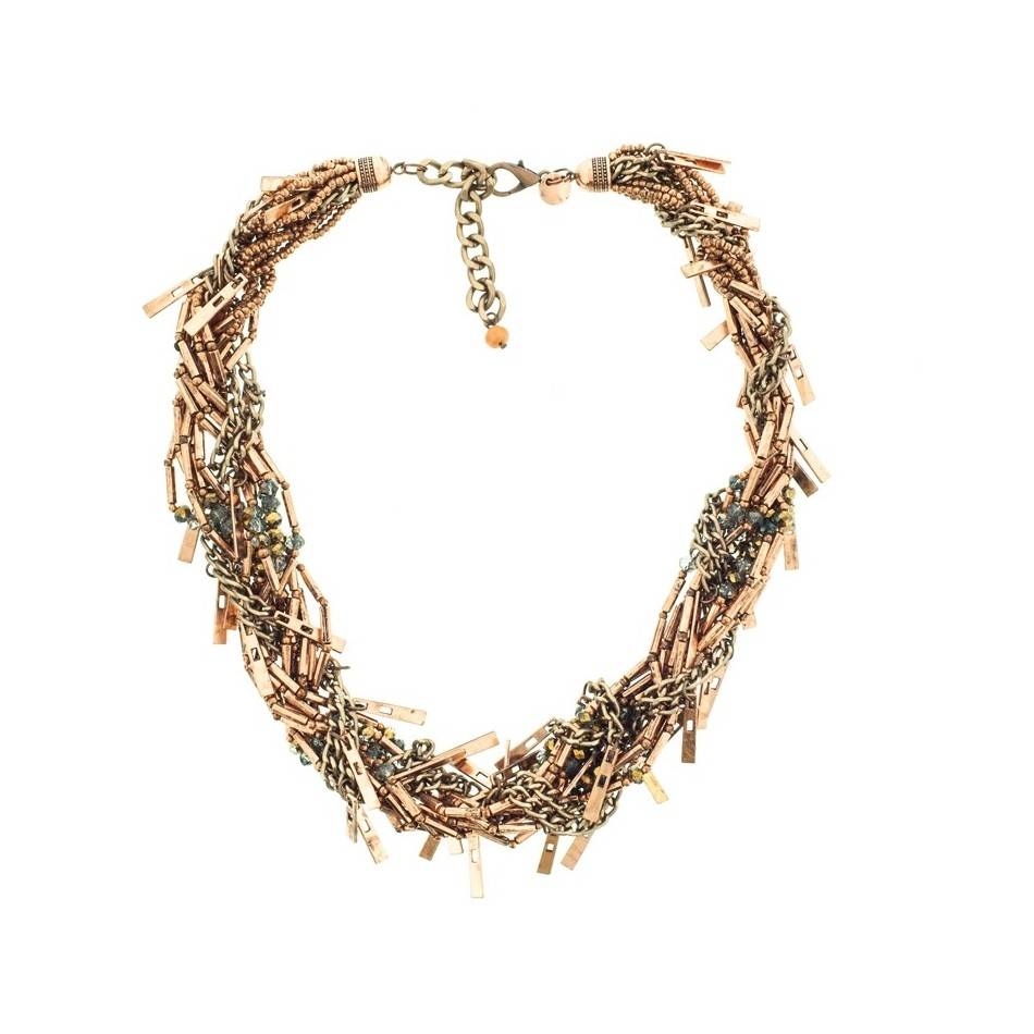 METAL BEADS SHORT NECKLACE