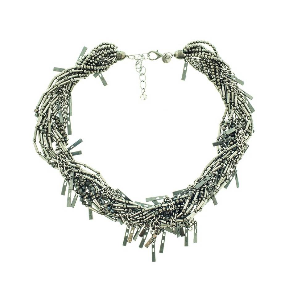 METAL BEADS SHORT NECKLACE