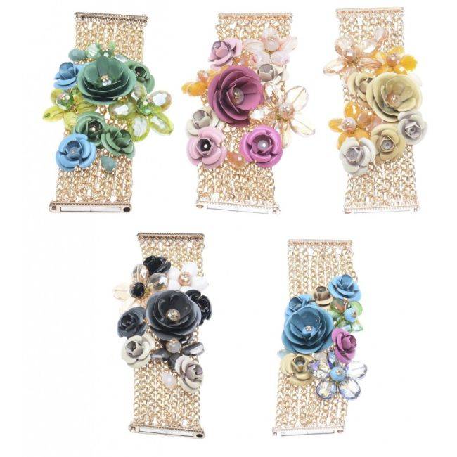 PULSERA CADENA FLORES