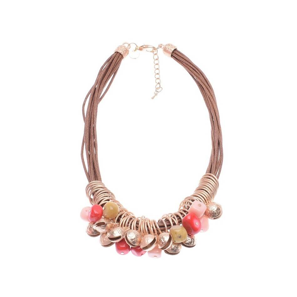 BEADED LACE SHORT NECKLACE