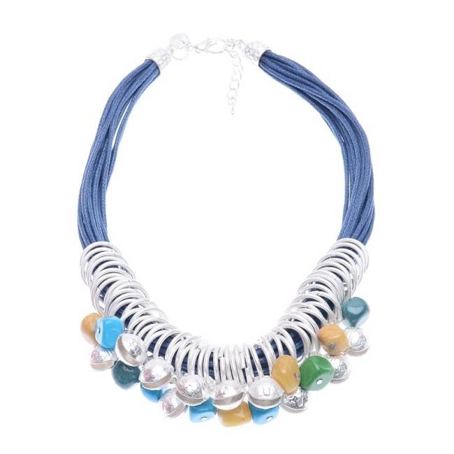 BEADED LACE SHORT NECKLACE