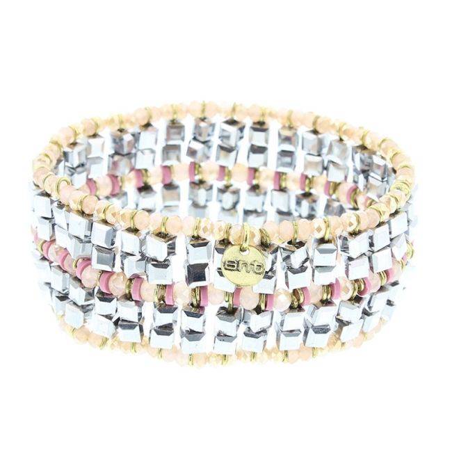PULSERA ELÁSTICA METAL CRISTALES