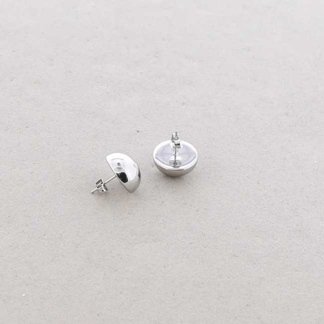 HALF BALL STEEL EARRINGS