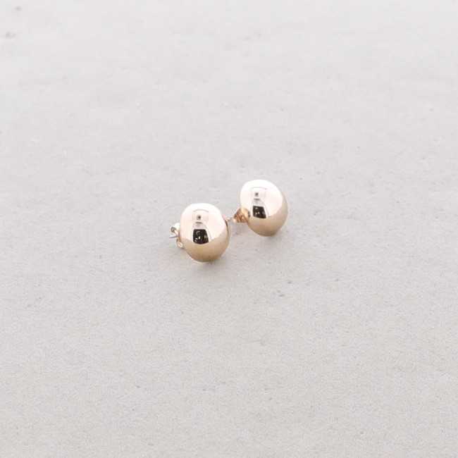 HALF BALL STEEL EARRINGS