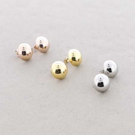 HALF BALL STEEL EARRINGS