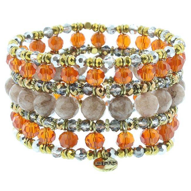 PULSERA ELÁSTICA METAL CRISTALES