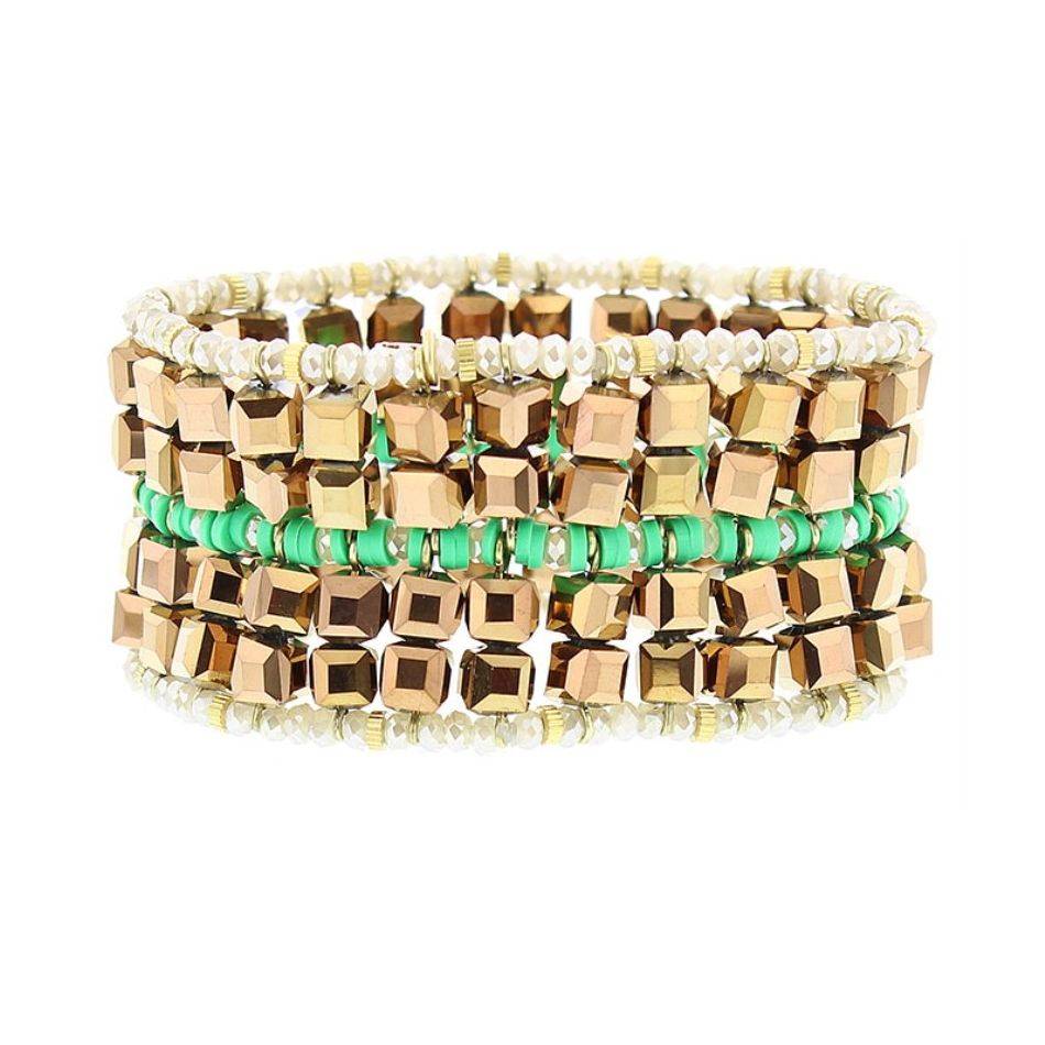 PULSERA ELECTRICA CRISTALES FACETADOS