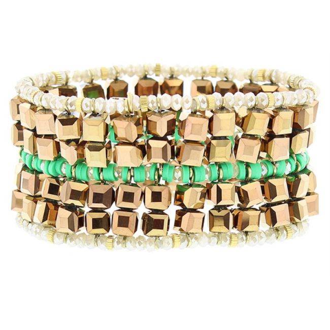 FACETED CRYSTALS ELECTRIC BRACELET