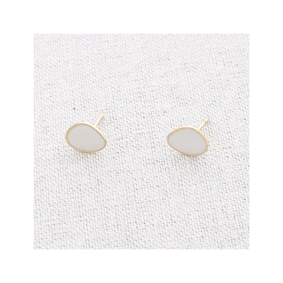STEEL ENAMEL STUD EARRINGS