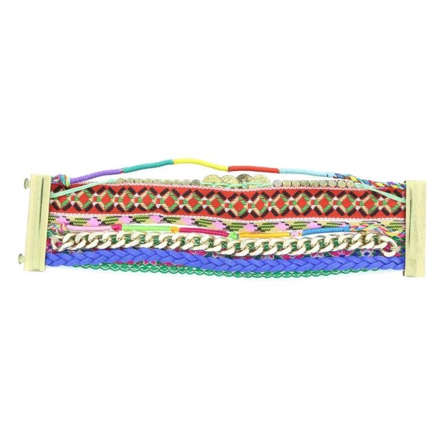 MULTI-STRAND BRACELET WITH MAGNET CLOSURE