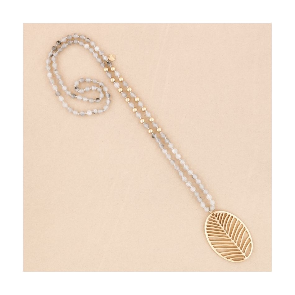 LONG NECKLACE PENDANT LEAF PENDANT