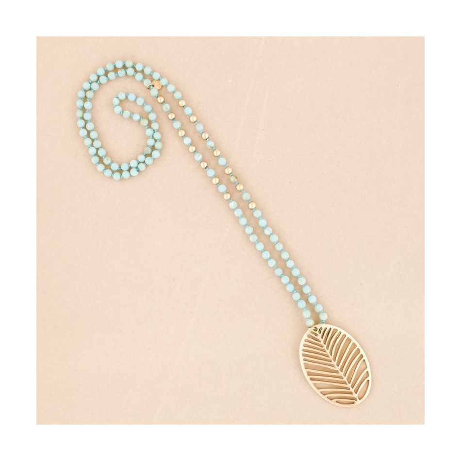 LONG NECKLACE PENDANT LEAF PENDANT